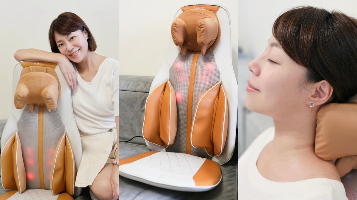 輝葉 狠狠按深揉捏雙芯按摩椅墊|家庭按摩新選擇|深層肩頸 &